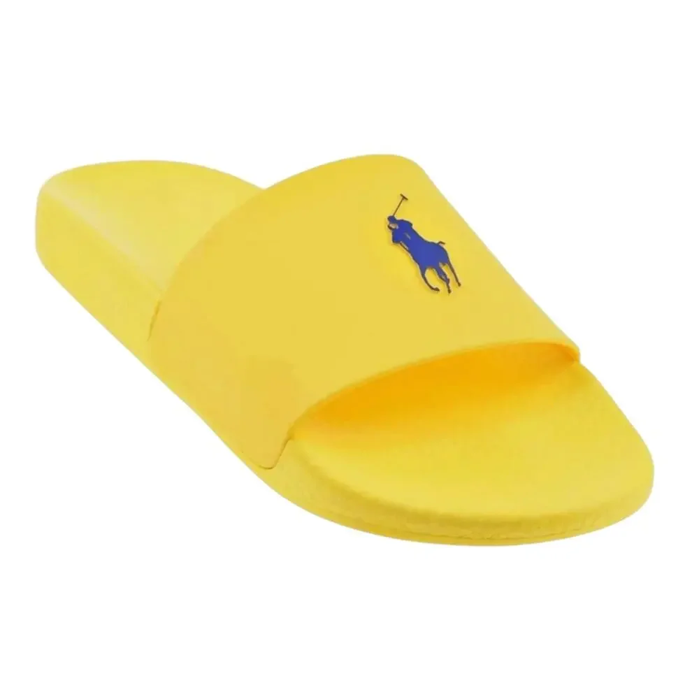 Polo Ralph Lauren Men's Signature Pony Slide Sandals Castel Yellow Size 6
